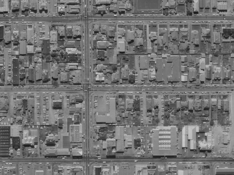 267 Hereford Street from the air, 1970-1974