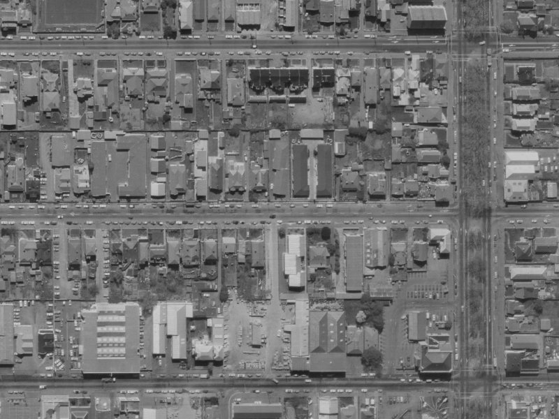 312 Hereford Street from the air, 1970-1974