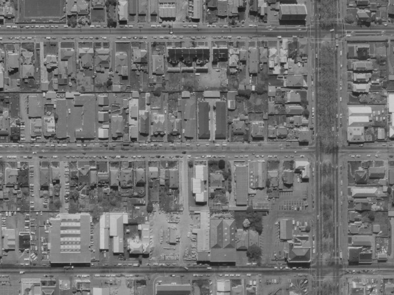314 Hereford Street from the air, 1970-1974