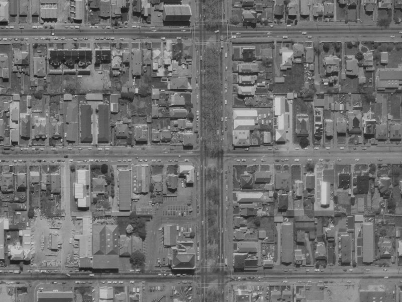 336 Hereford Street from the air, 1970-1974