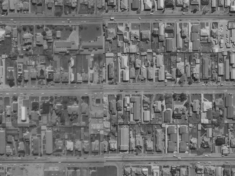 377 Hereford Street from the air, 1970-1974