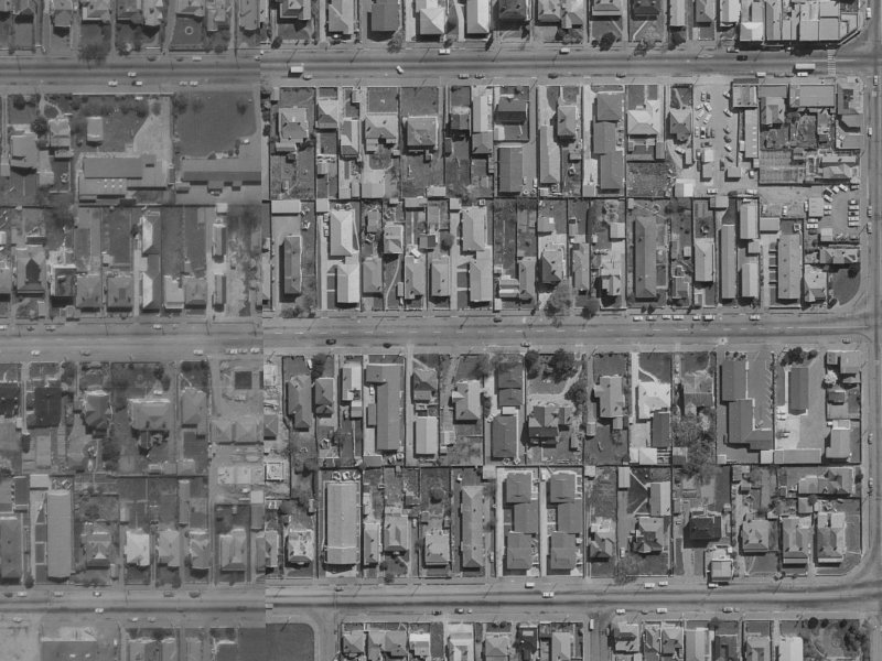 389A Hereford Street from the air, 1970-1974
