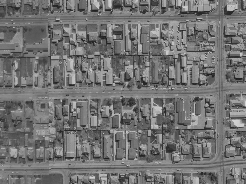 397 Hereford Street from the air, 1970-1974