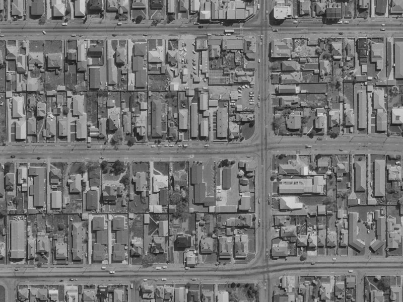422A Hereford Street from the air, 1970-1974