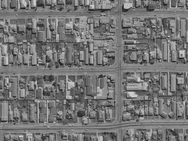 428 Hereford Street from the air, 1970-1974