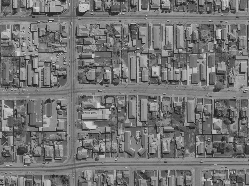 452 Hereford Street from the air, 1970-1974