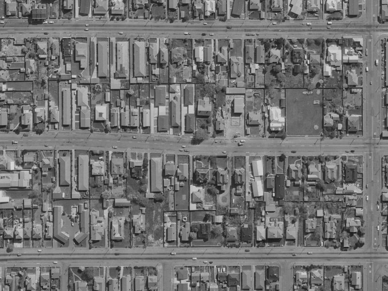 5359 Hereford Street from the air, 1970-1974