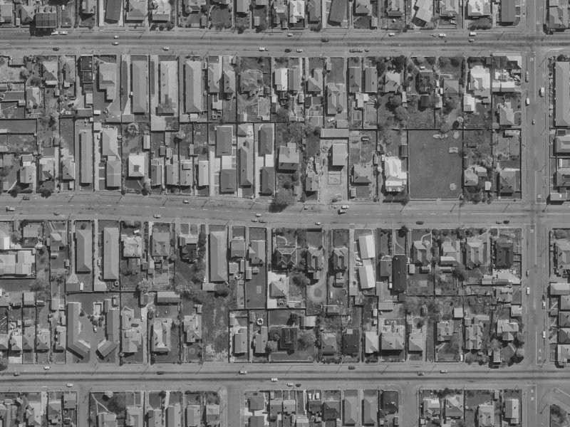 477 Hereford Street from the air, 1970-1974