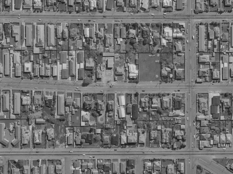 490 Hereford Street from the air, 1970-1974