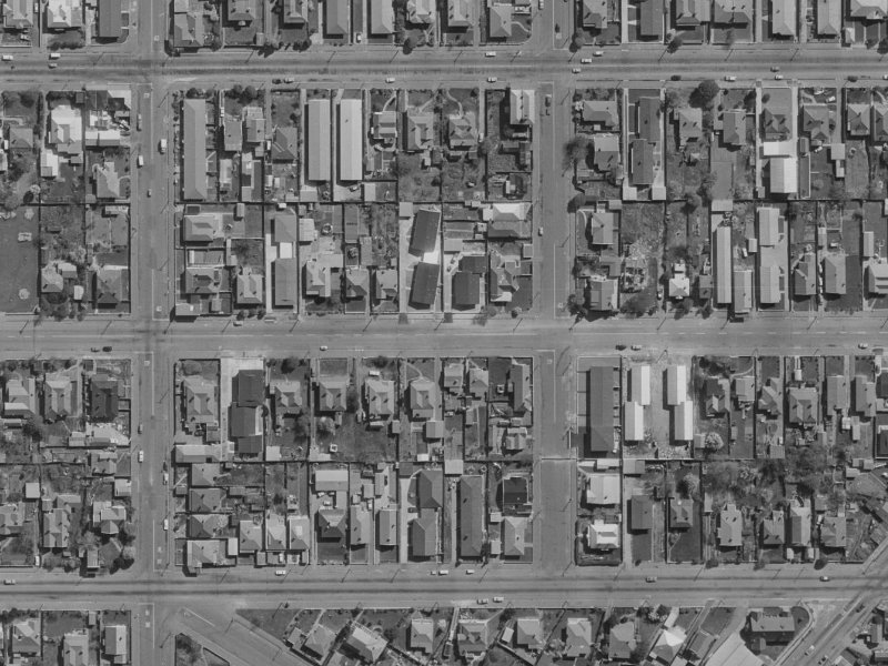 540 Hereford Street from the air, 1970-1974