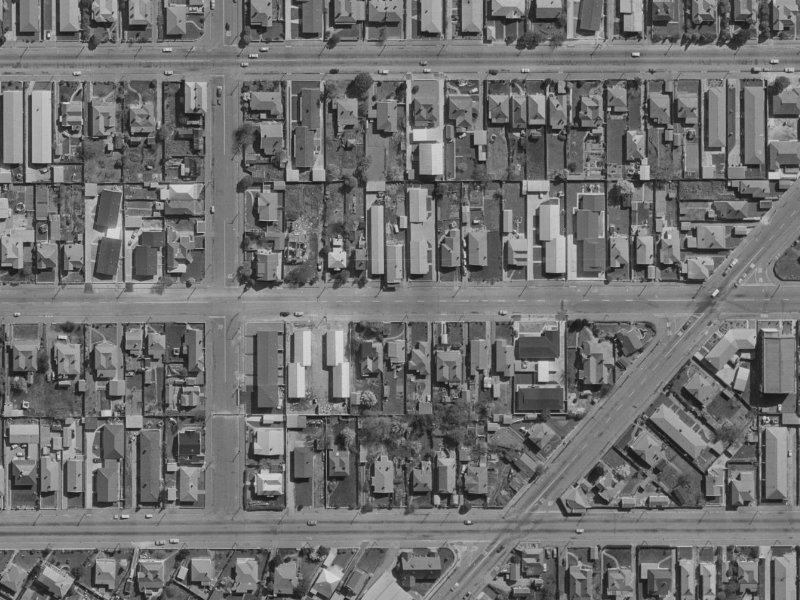 557 Hereford Street from the air, 1970-1974