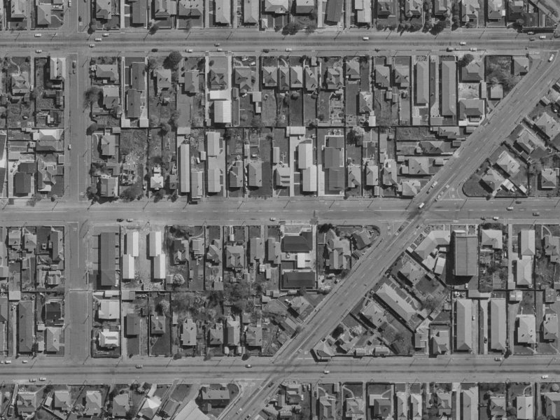 569A Hereford Street from the air, 1970-1974