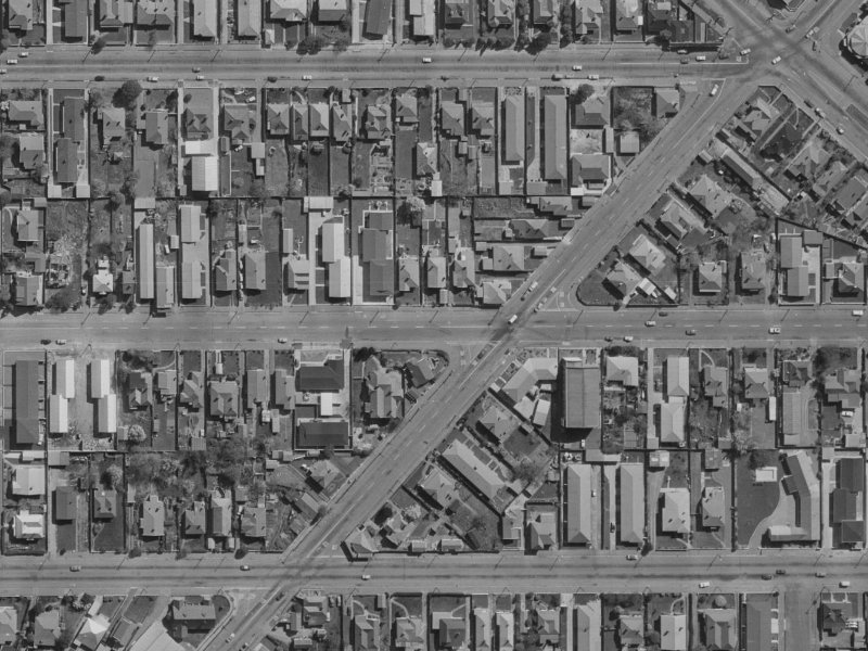 581 Hereford Street from the air, 1970-1974