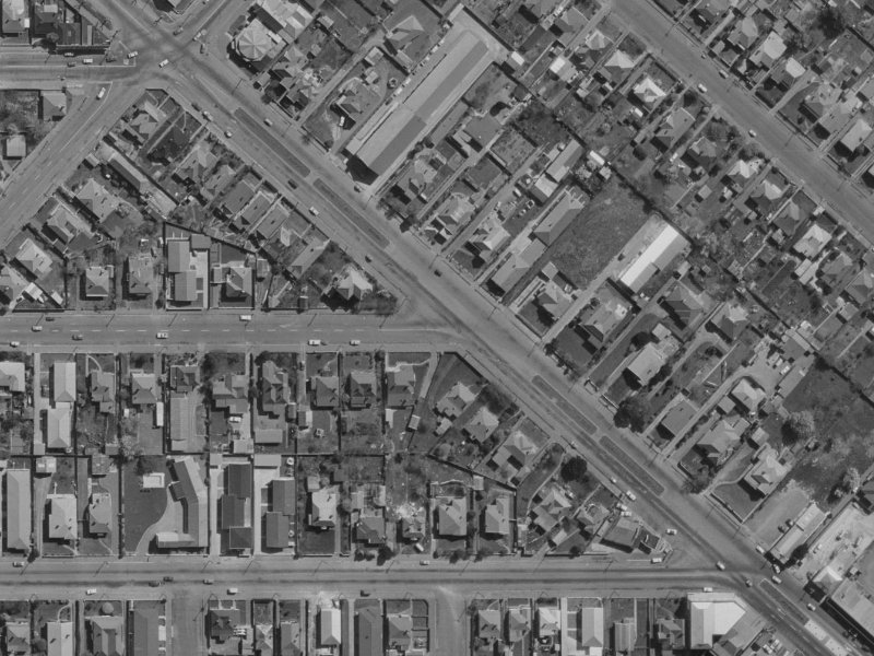 189 Linwood Avenue from the air, 1970-1974