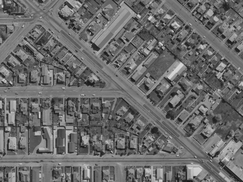 196A Linwood Avenue from the air, 1970-1974