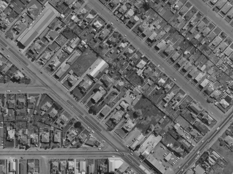 211 Linwood Avenue from the air, 1970-1974