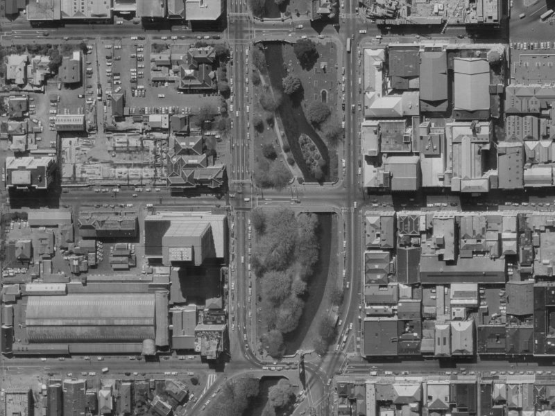 64 Hereford Street from the air, 1970-1974