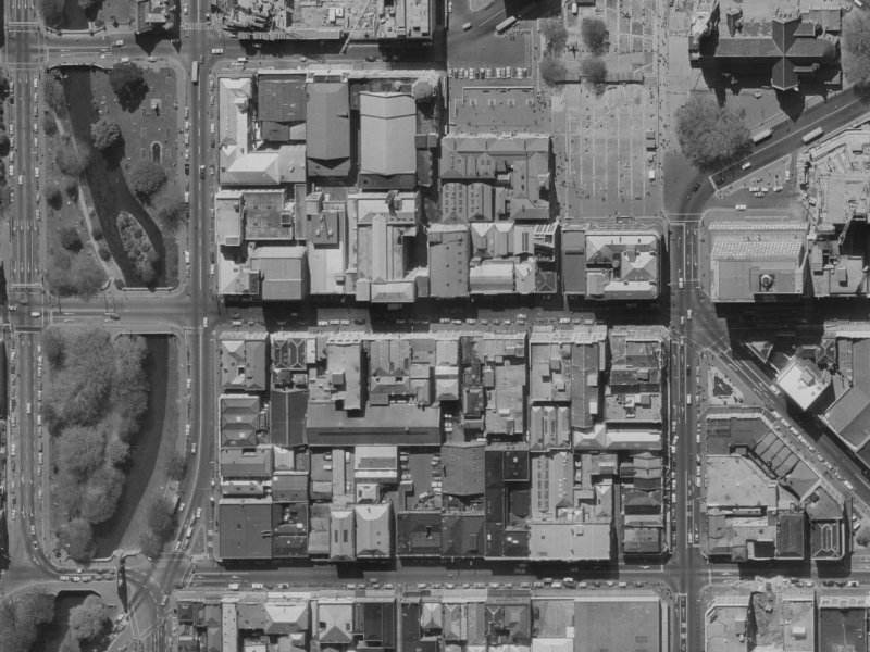 106 Hereford Street from the air, 1970-1974