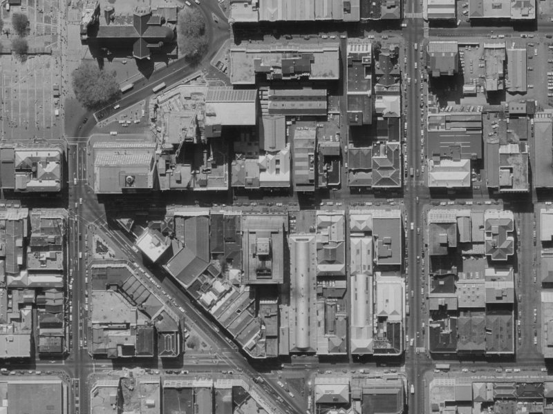 158 Hereford Street from the air, 1970-1974