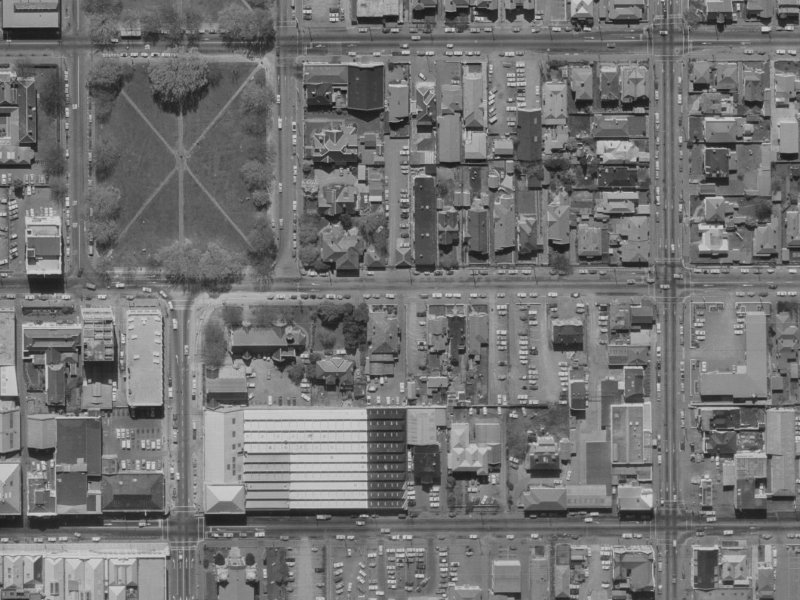 240 Hereford Street from the air, 1970-1974