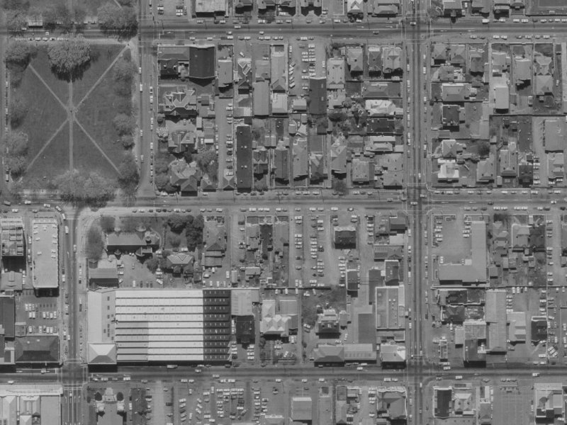 246 Hereford Street from the air, 1970-1974