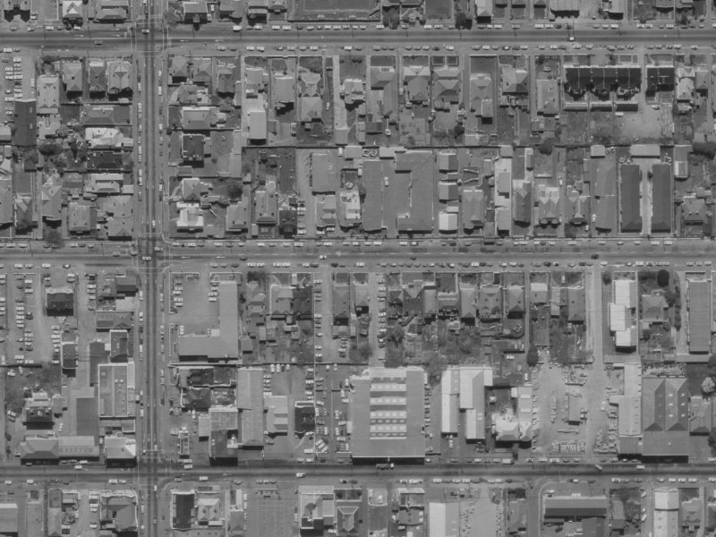 284 Hereford Street from the air, 1970-1974