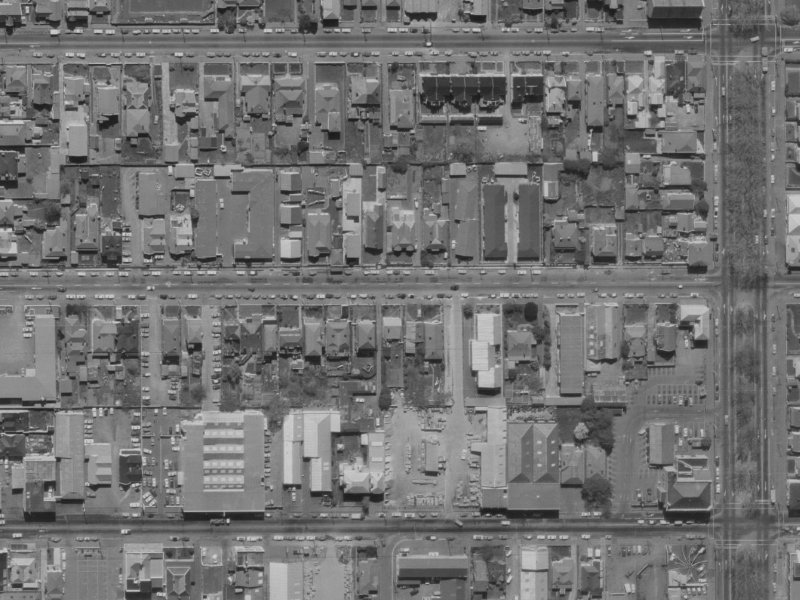 306 Hereford Street from the air, 1970-1974