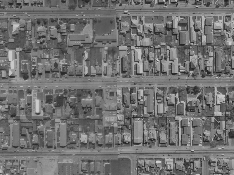 372 Hereford Street from the air, 1970-1974