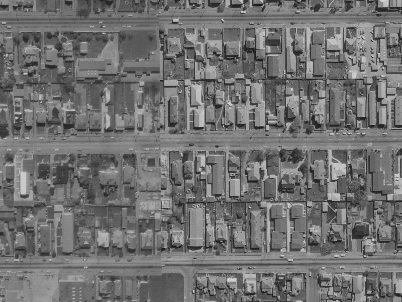 388 Hereford Street from the air, 1970-1974