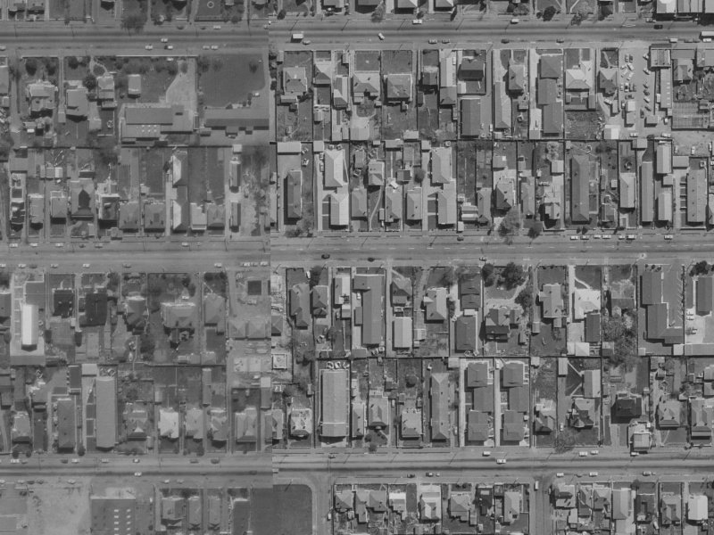 394 Hereford Street from the air, 1970-1974