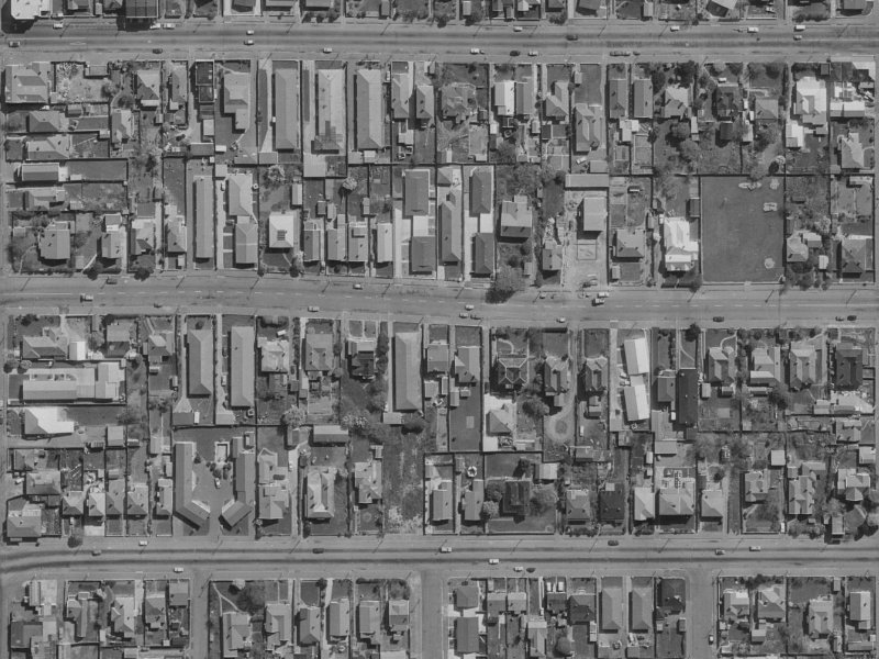 476 Hereford Street from the air, 1970-1974