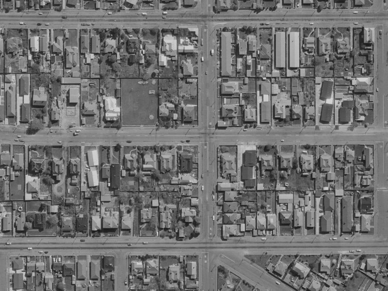 514 Hereford Street from the air, 1970-1974
