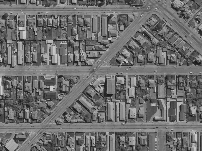 594 Hereford Street from the air, 1970-1974