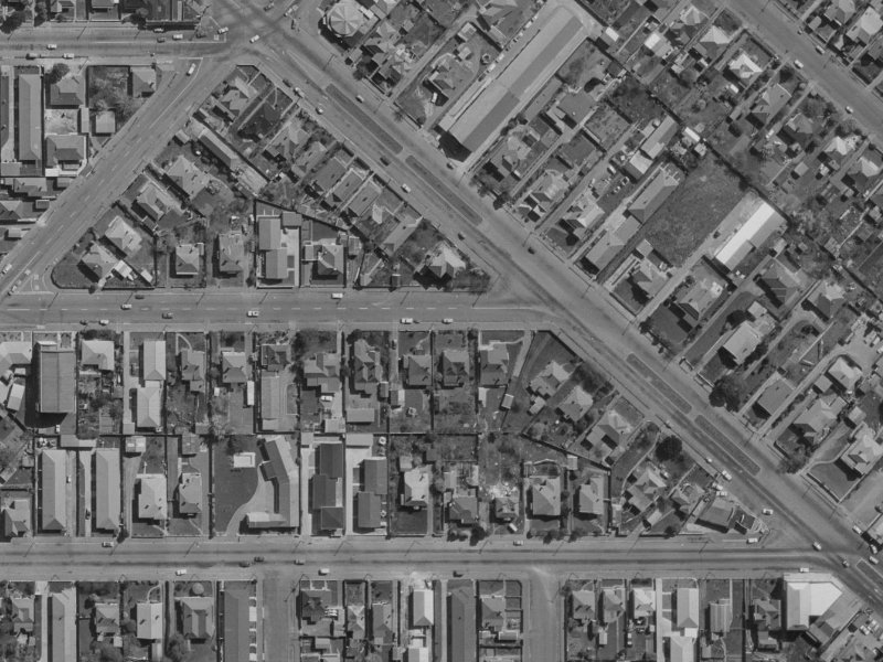 630 Hereford Street from the air, 1970-1974