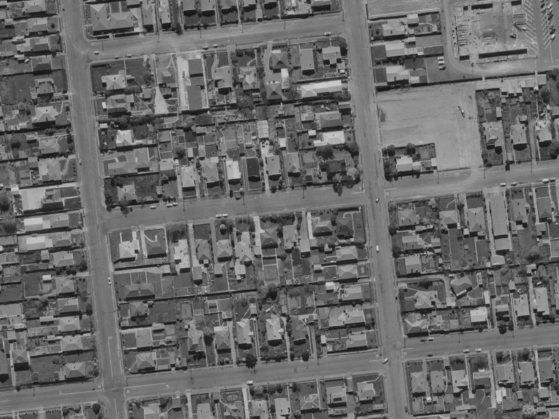 39A Maxwell Street from the air, 1970-1974