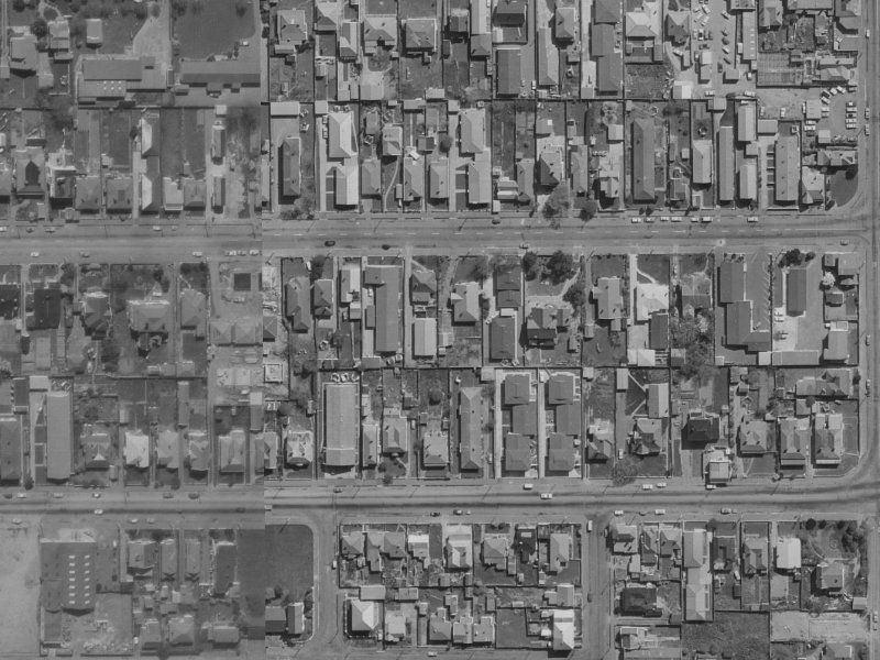 398A Hereford Street from the air, 1970-1974