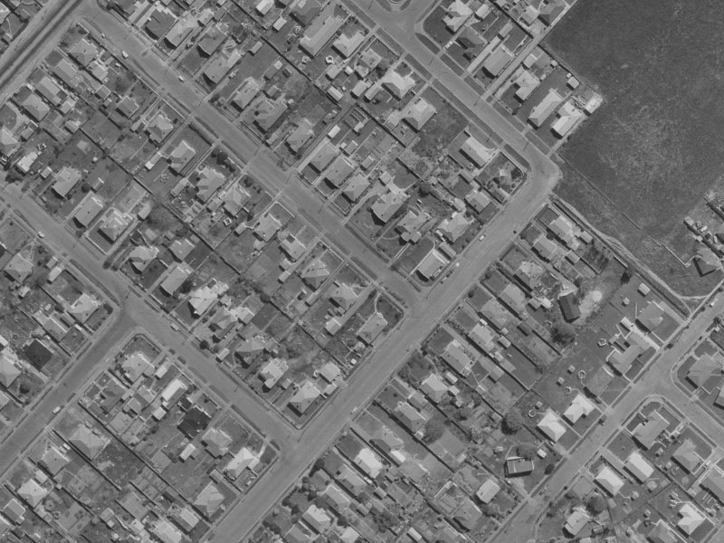 44 Russell Street from the air, 1970-1974