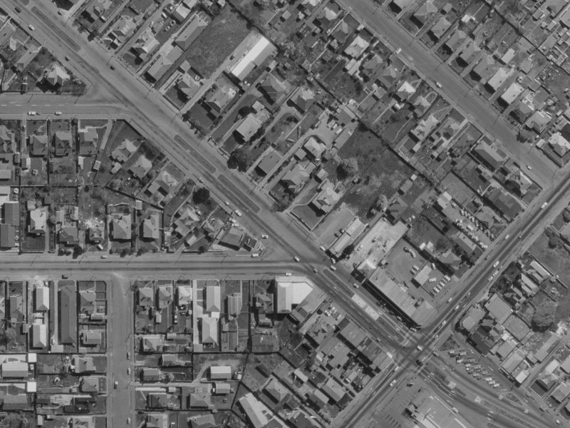 221 Linwood Avenue from the air, 1970-1974
