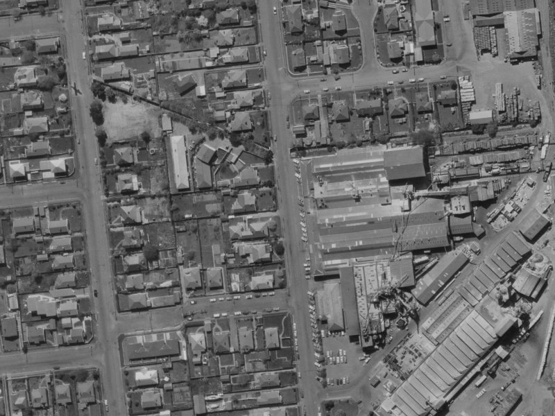 Mandeville Street from the air, 1970-1974
