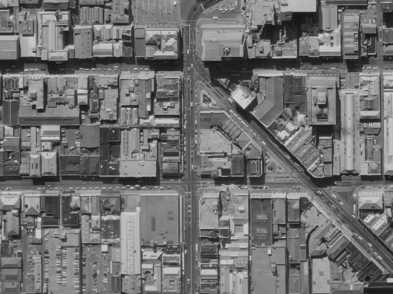 692 Colombo Street from the air, 1970-1974