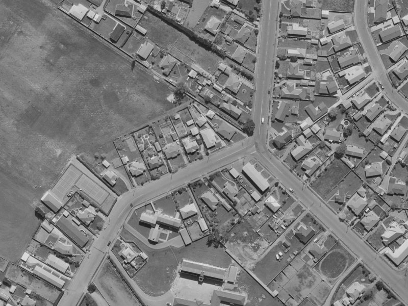 58 Middlepark Road from the air, 1970-1974
