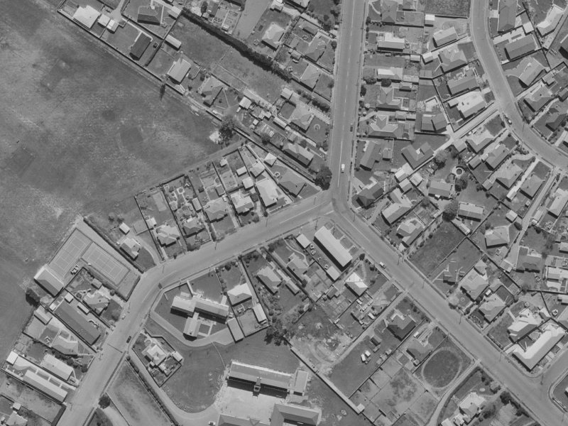 56 Middlepark Road from the air, 1970-1974