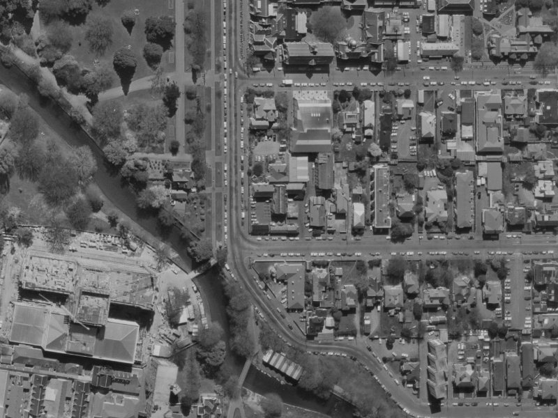 3 Cashel Street from the air, 1970-1974