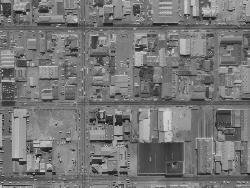 275 Cashel Street from the air, 1970-1974