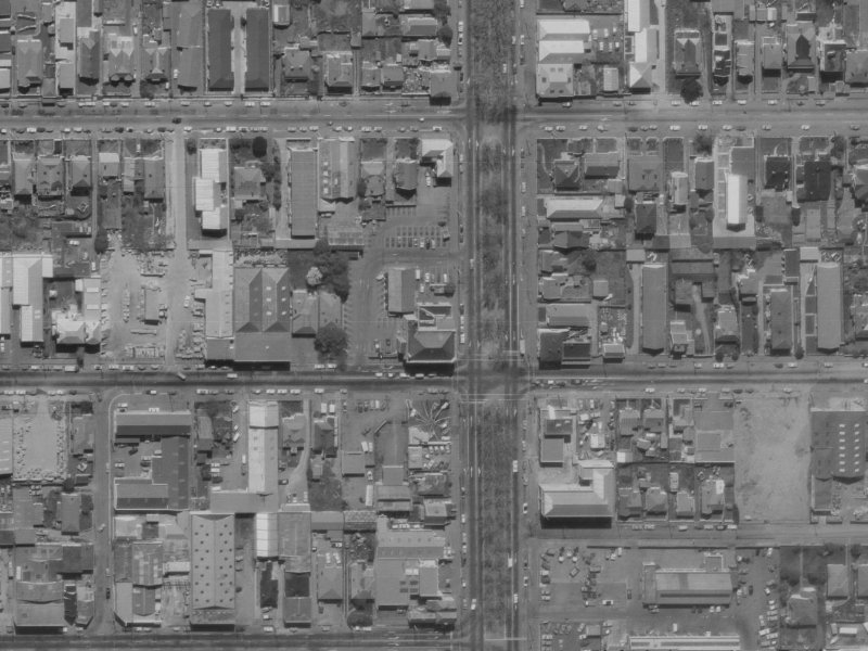 131 Fitzgerald Avenue from the air, 1970-1974