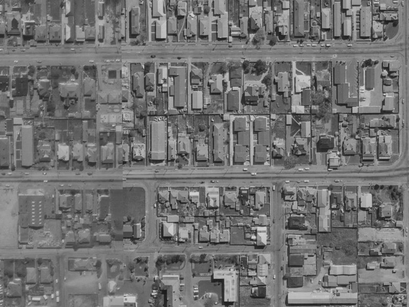 399 Cashel Street from the air, 1970-1974
