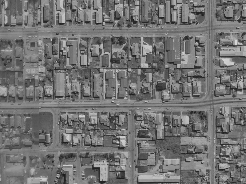 407 Cashel Street from the air, 1970-1974
