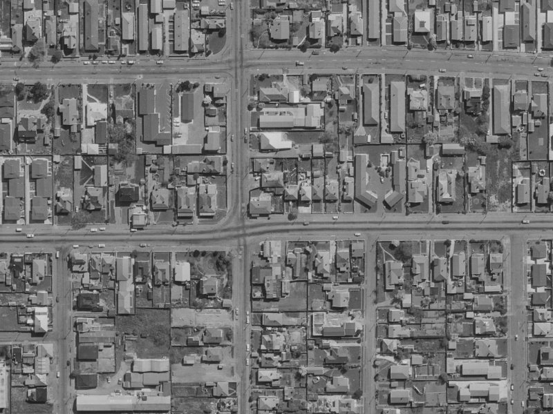 441 Cashel Street from the air, 1970-1974