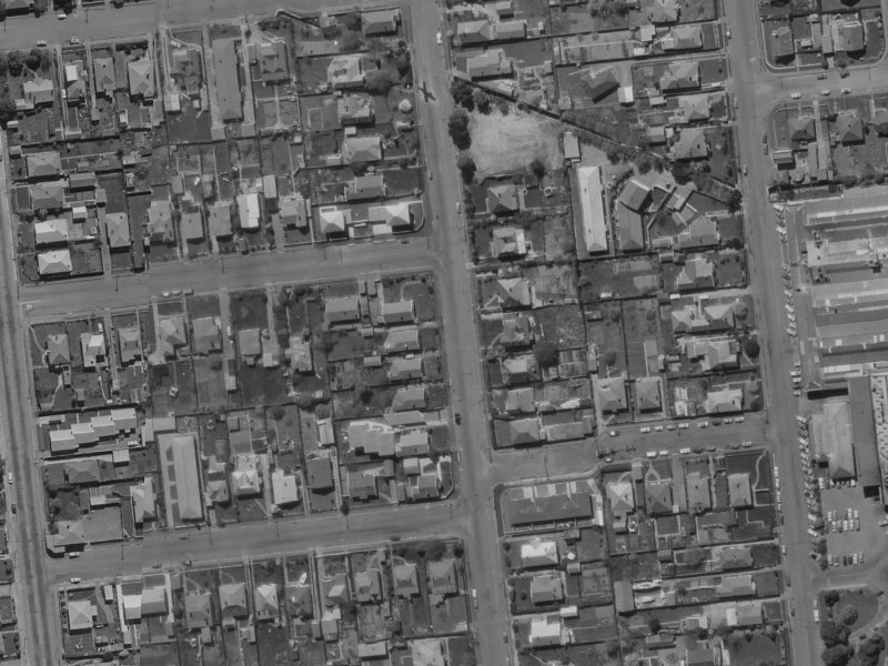 55 Picton Avenue from the air, 1970-1974