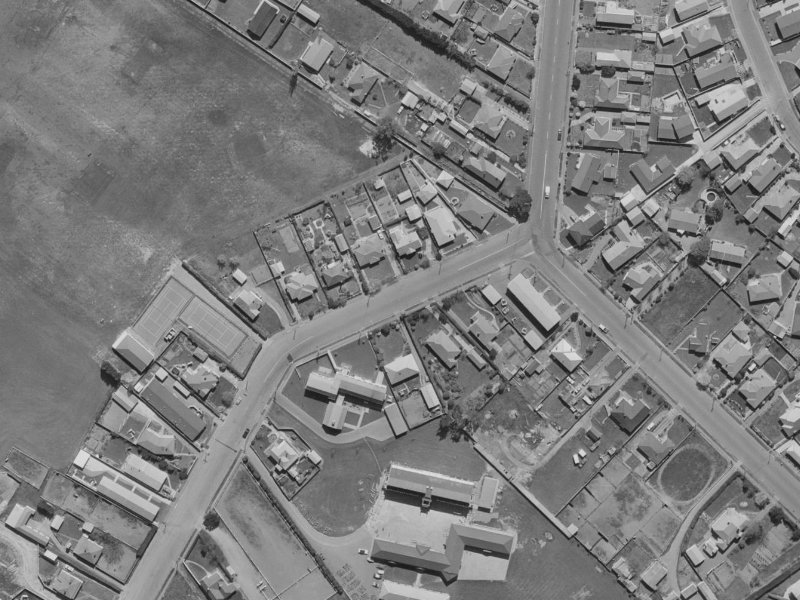 63 Middlepark Road from the air, 1970-1974